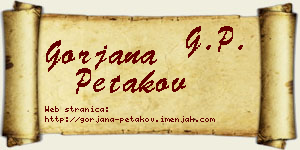 Gorjana Petakov vizit kartica